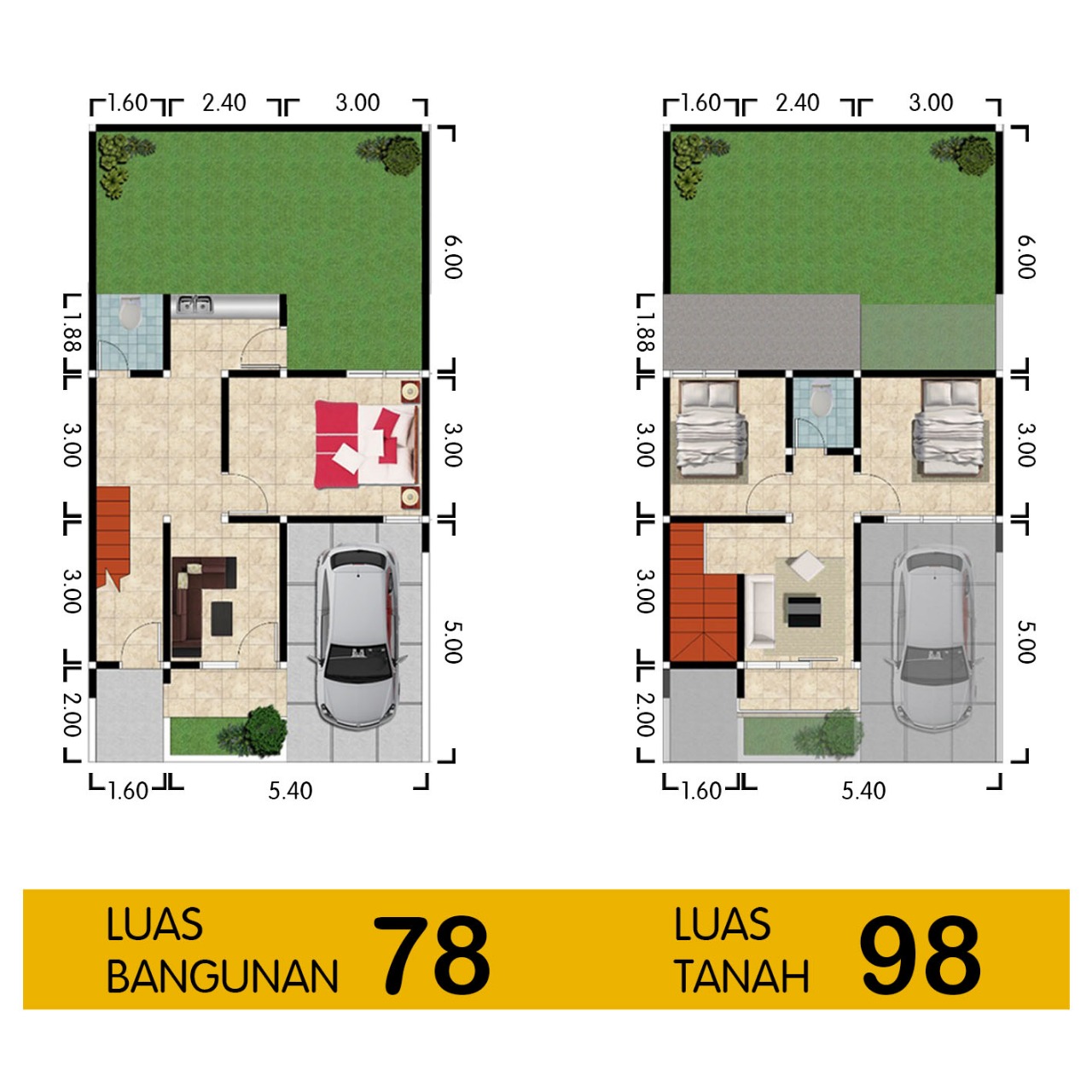 perumahan syariah di pondok cabe kota depok al ihsan 3 layout 2