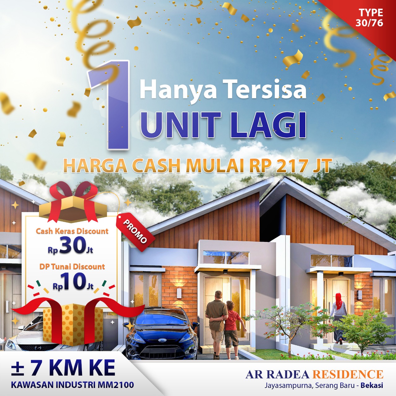 perumahan syariah bekasi - tinggal 1 unit lagi - ar radea residence - davpropertysyariah