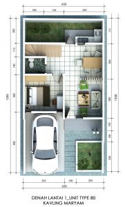 perumahan syariah setu - perumahan syariah bekasi - layout 2 lantai tipe 80 2- maryam residence - davpropertysyariah