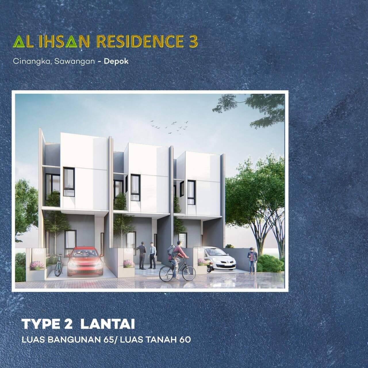 rumah syariah di depok pondok cabe al ihsan residence 3 - 2 lantai terbaru desember 2020 promo rumah -dav property syariah